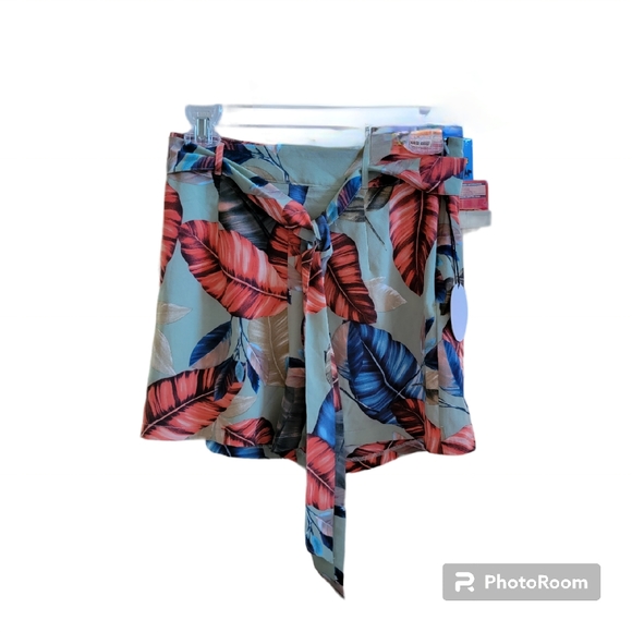 Milk & Honey Cropped Top & Short Set Hawaiian Print Green Foliage Size S NWT - Picture 4 of 10